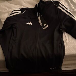 Adidas Black Jacket with White Accents